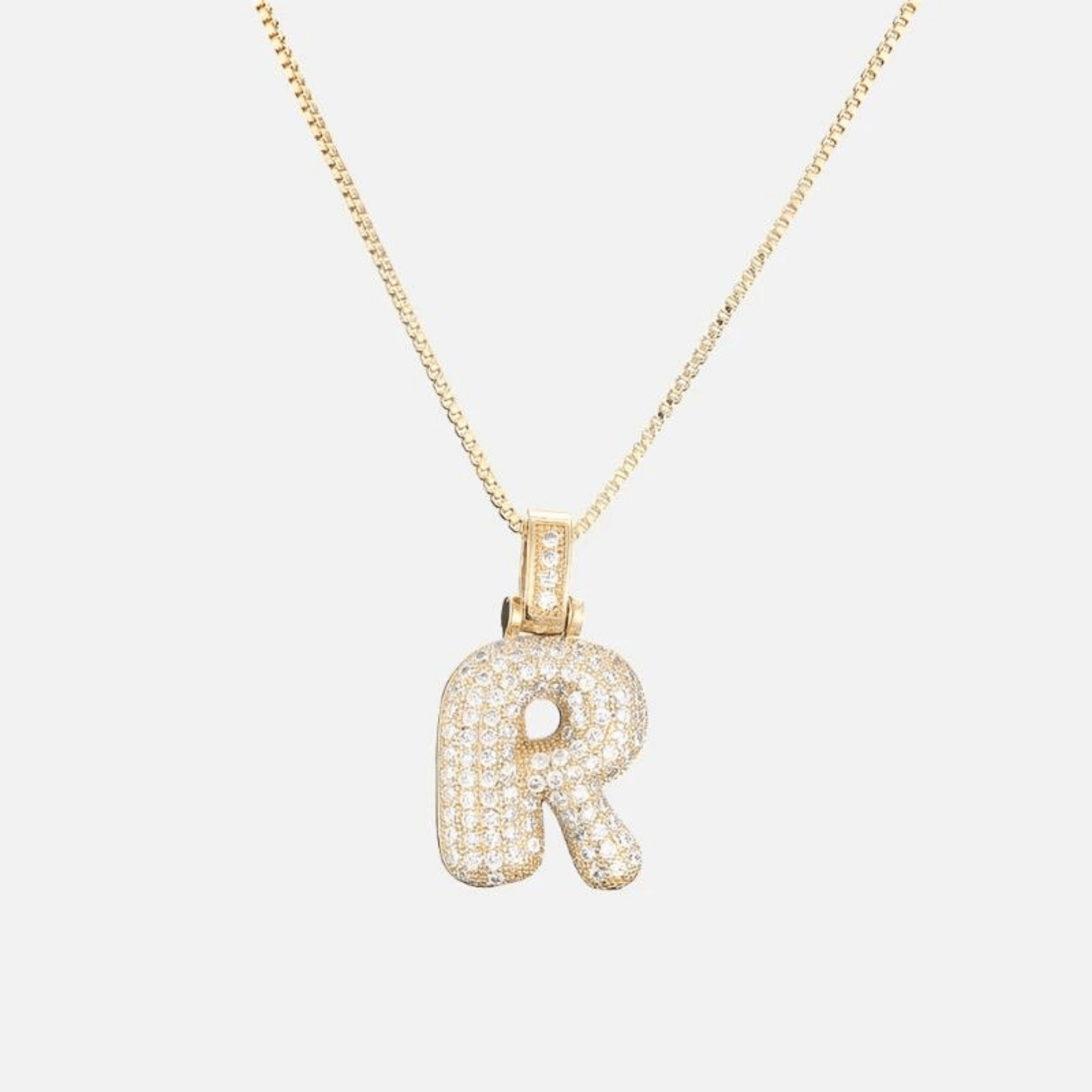 ICED Big Bubble Initial Necklace - Jewelled Me
