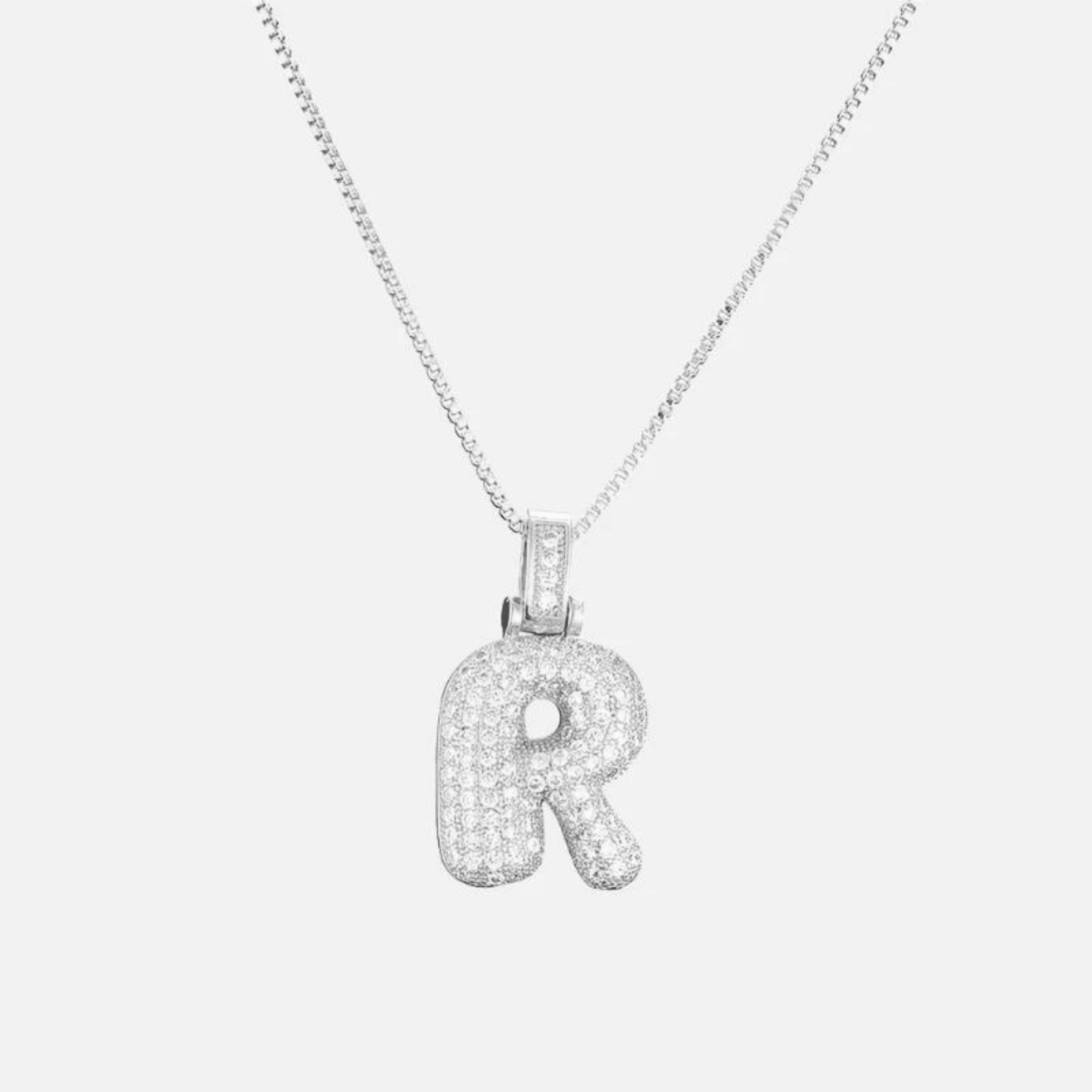 ICED Big Bubble Initial Necklace - Jewelled Me