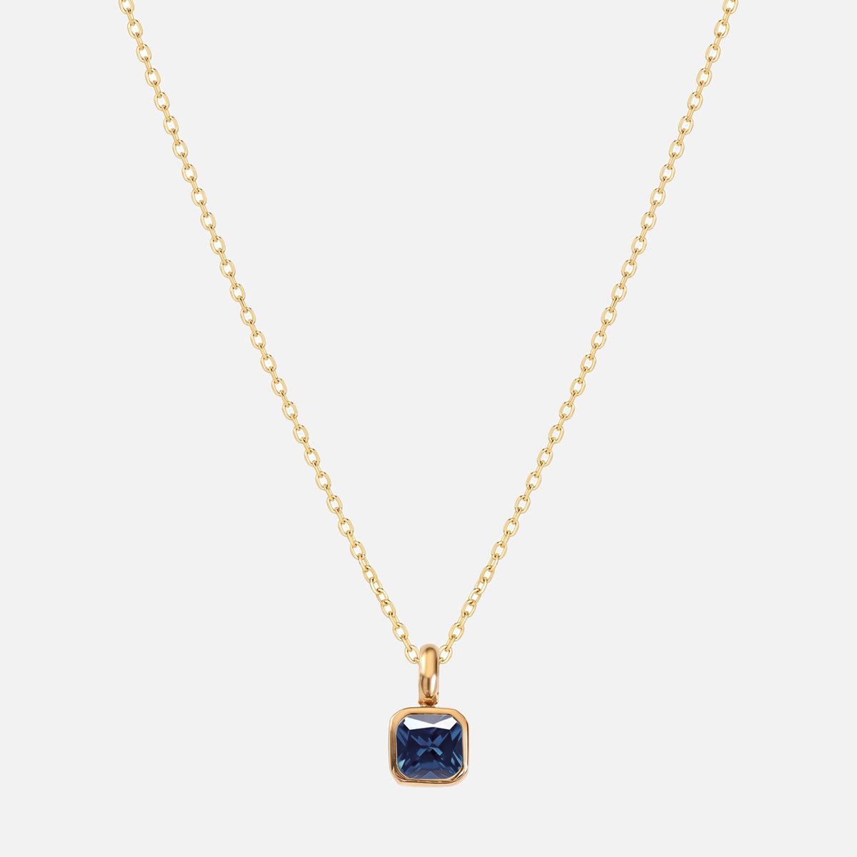 Carré Birthstone Necklace