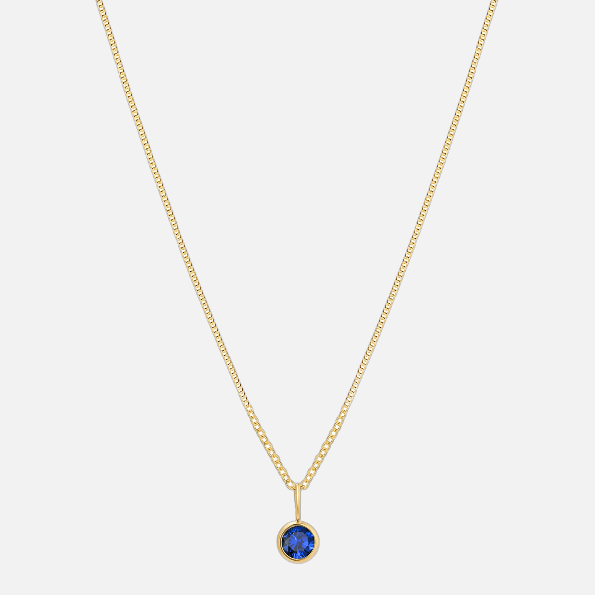 Suspended Birthstone Necklace (14k Gold-Plated)