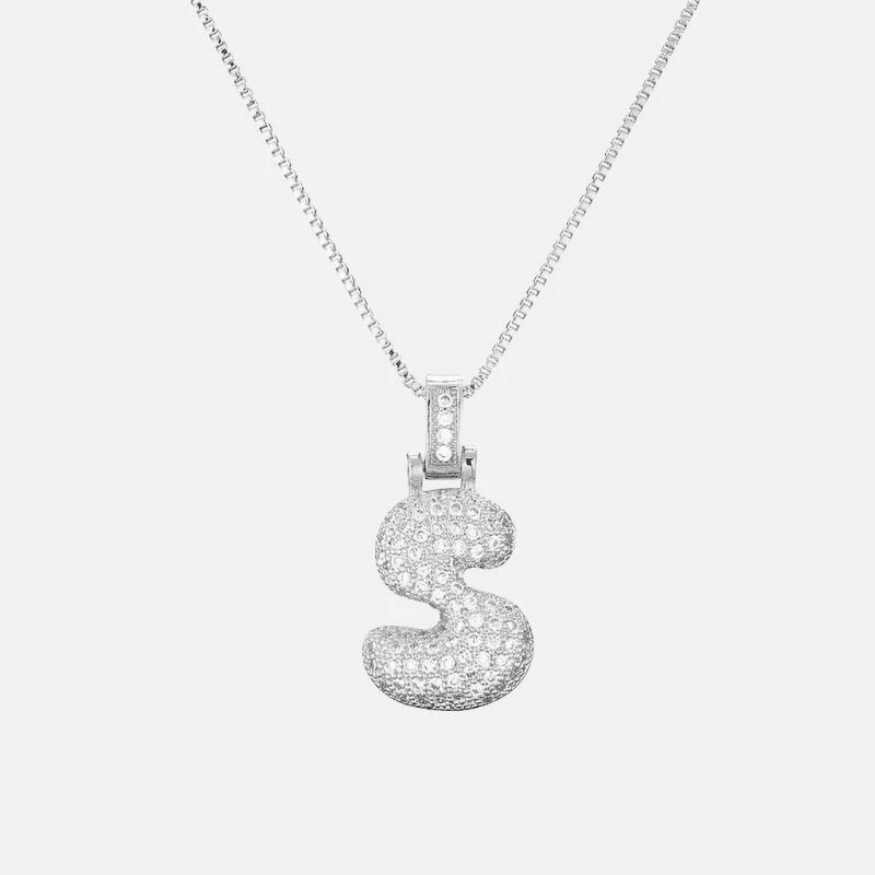 ICED Big Bubble Initial Necklace - Jewelled Me