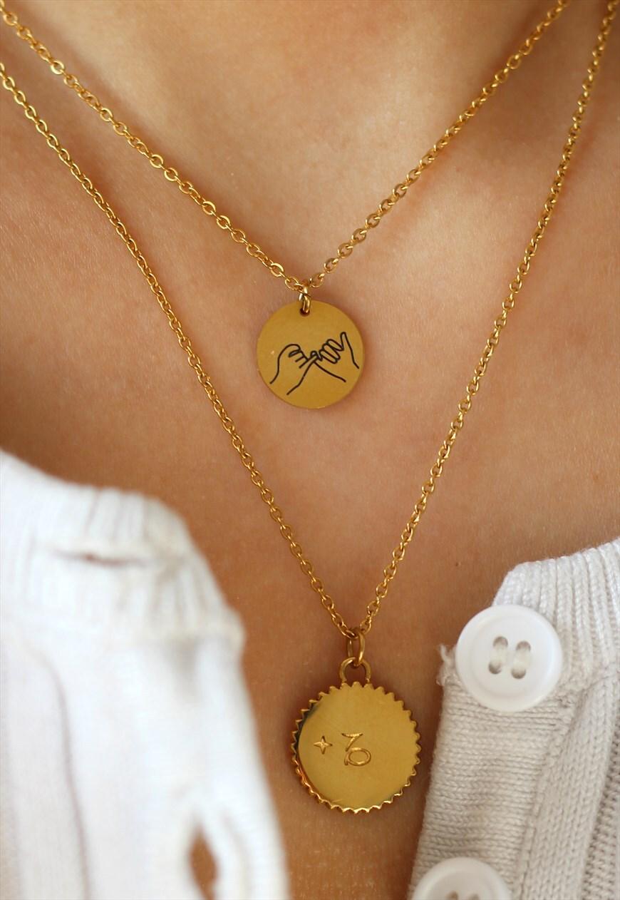 Dainty Zodiac Pendant - Jewelled Me