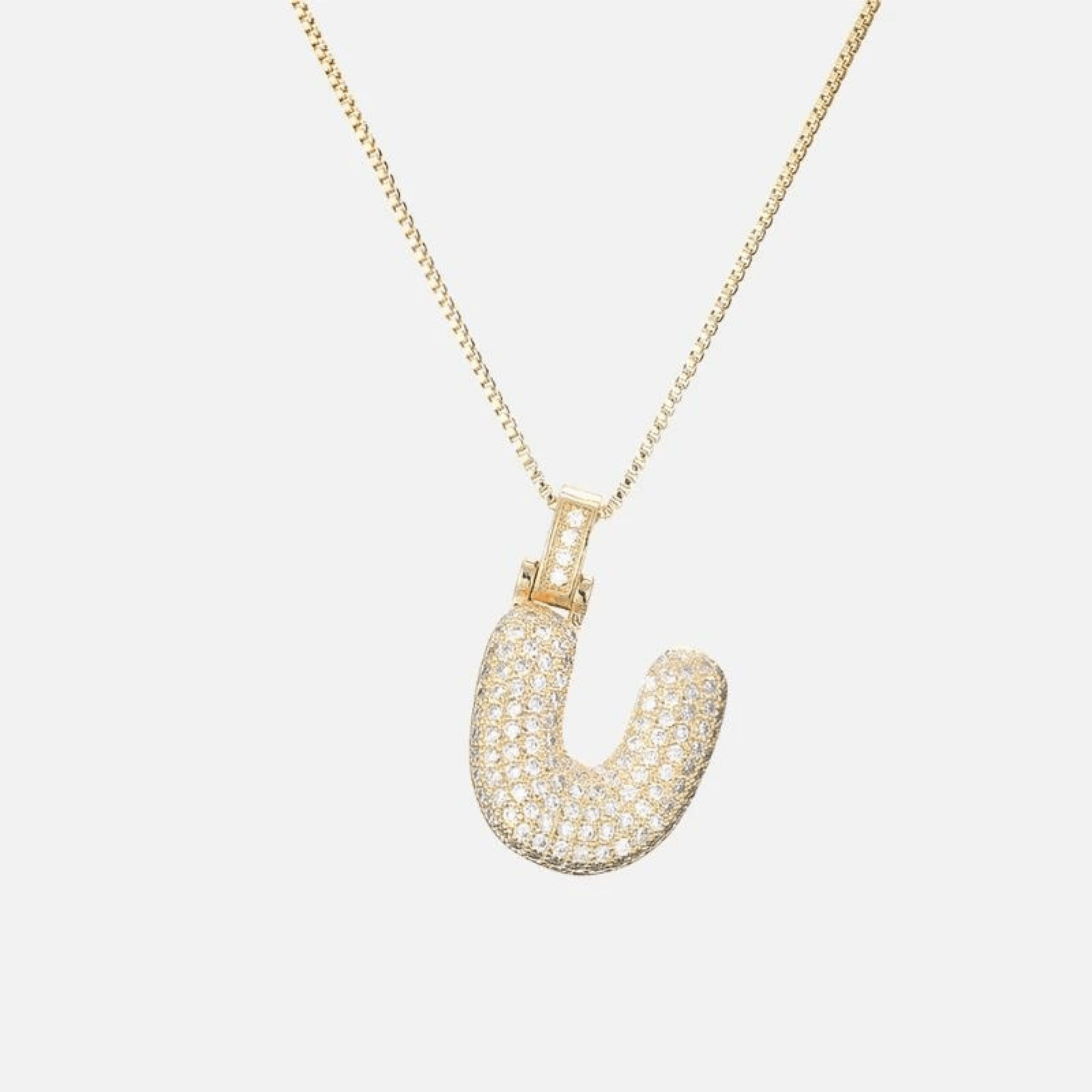 ICED Big Bubble Initial Necklace - Jewelled Me