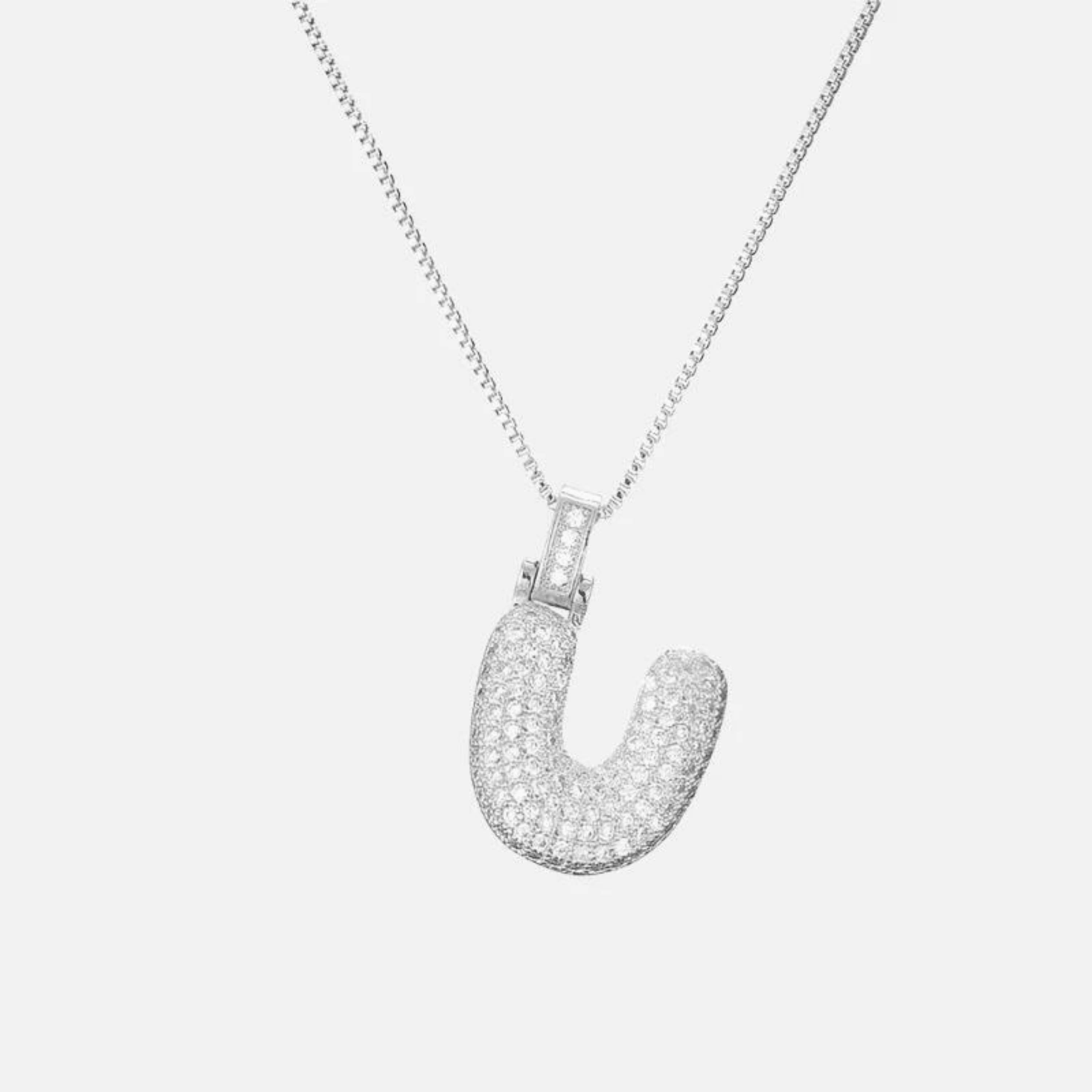 ICED Big Bubble Initial Necklace - Jewelled Me
