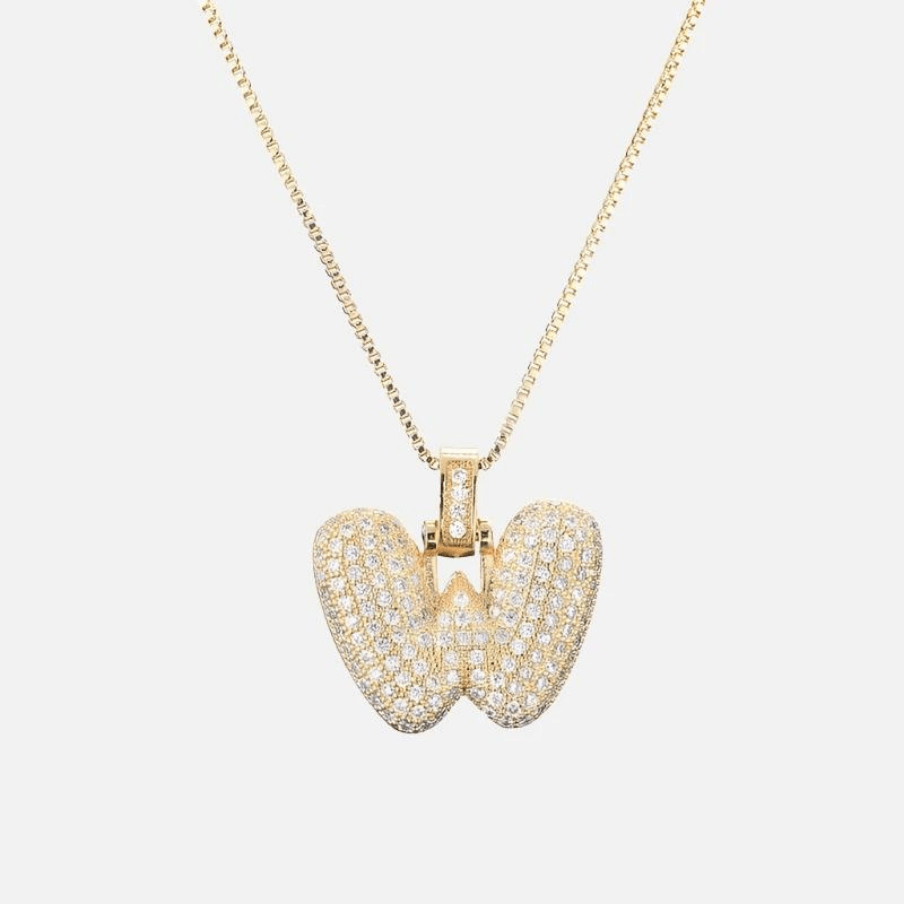 ICED Big Bubble Initial Necklace - Jewelled Me