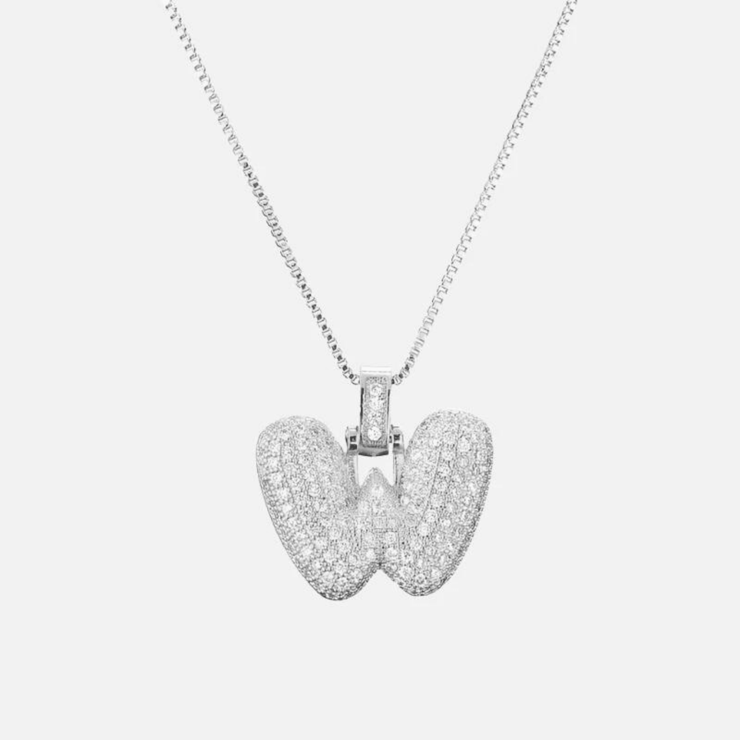 ICED Big Bubble Initial Necklace - Jewelled Me