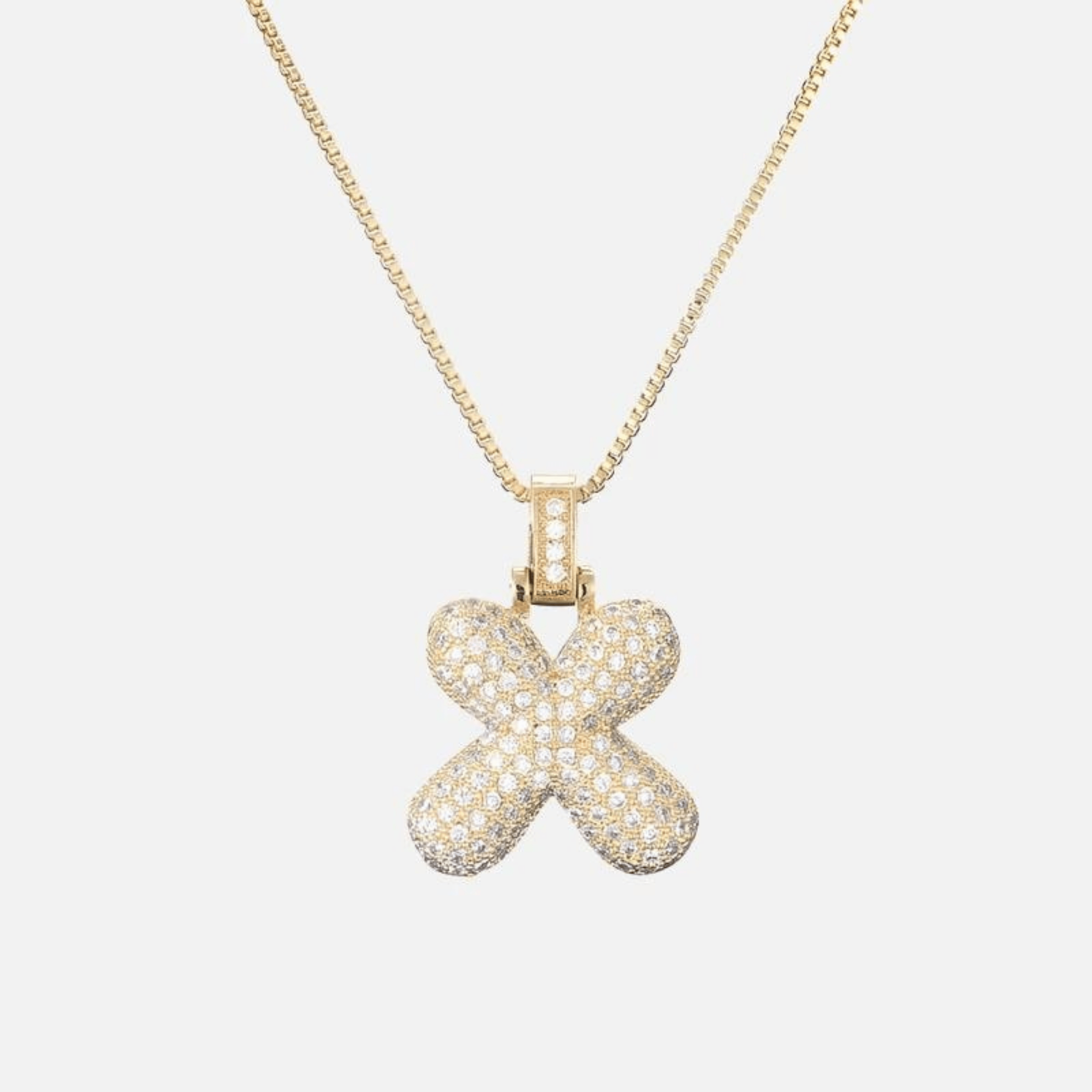 ICED Big Bubble Initial Necklace - Jewelled Me