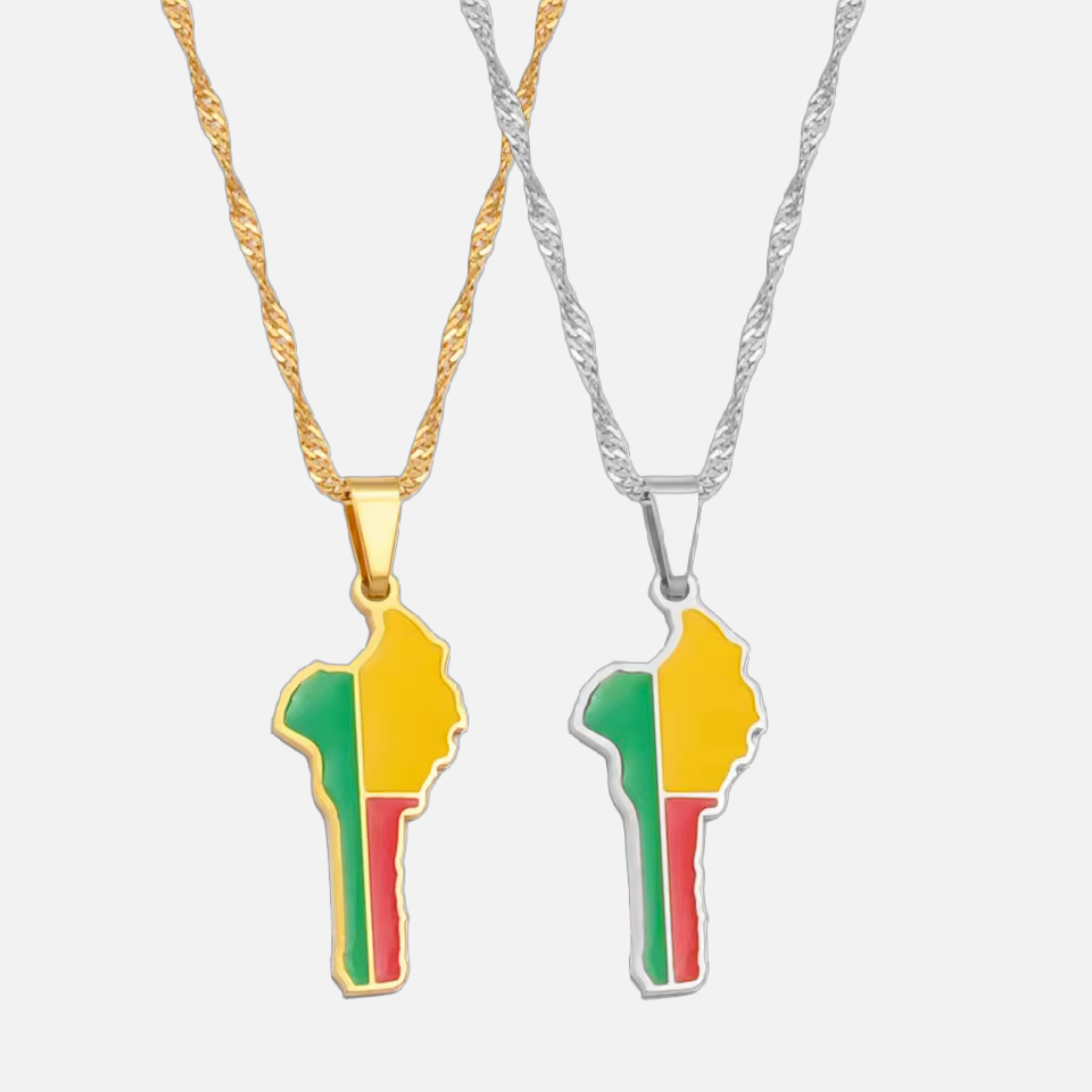 African Country/Flag Necklaces - Jewelled Me