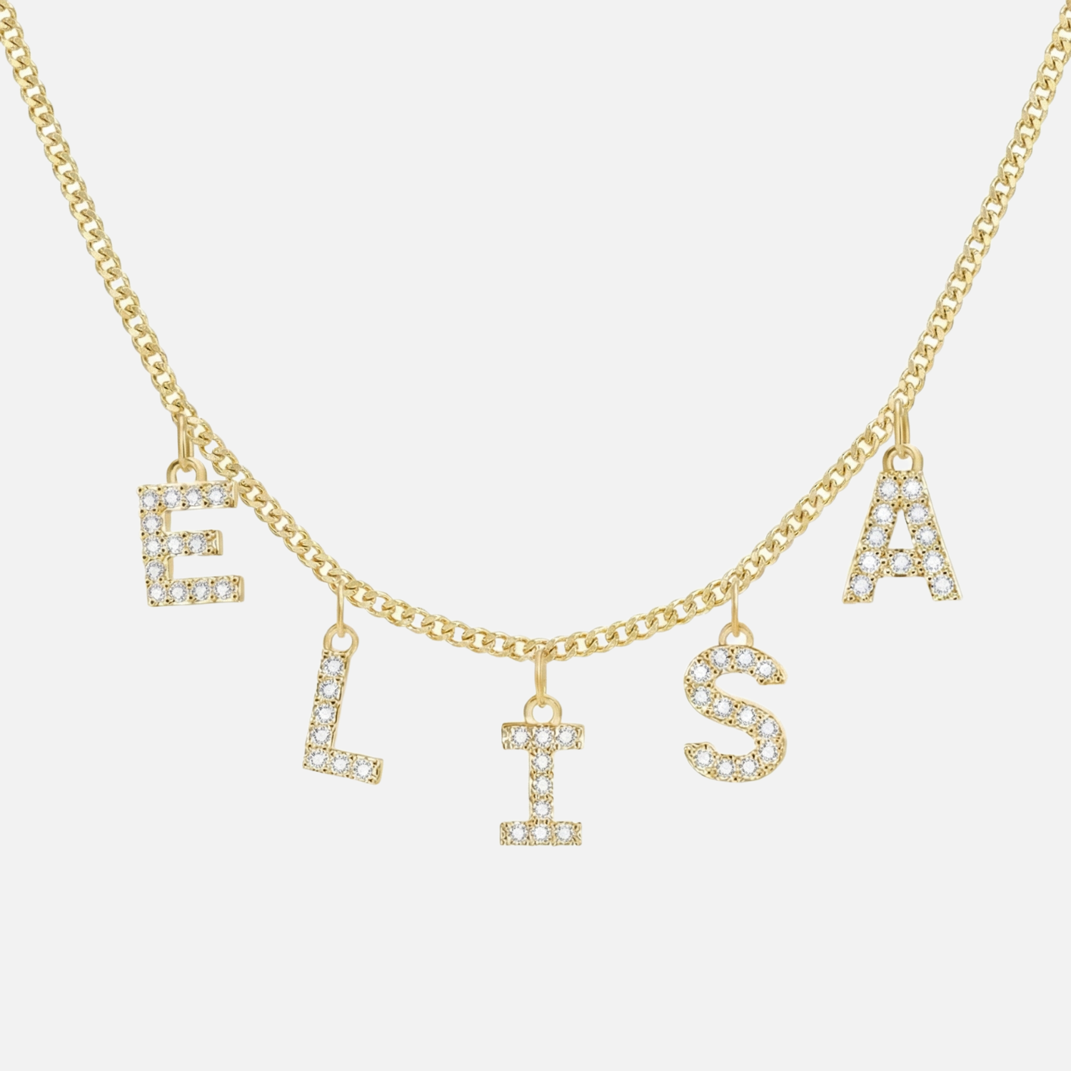 ICED Custom Chandelier Name Necklace - Jewelled Me