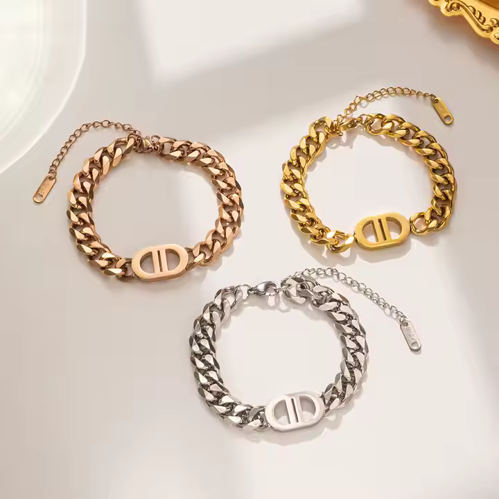 Custom Name Cuban Chain Bracelet - Jewelled Me