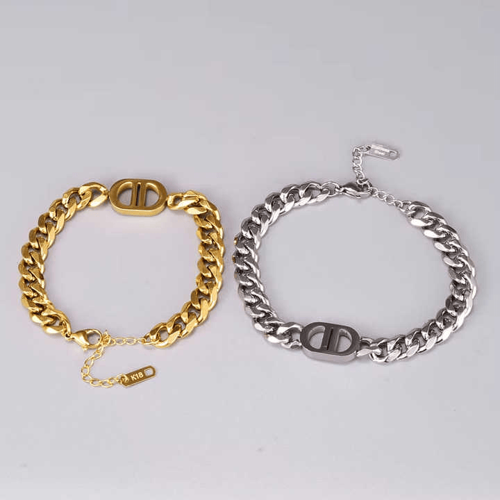 Custom Name Cuban Chain Bracelet - Jewelled Me