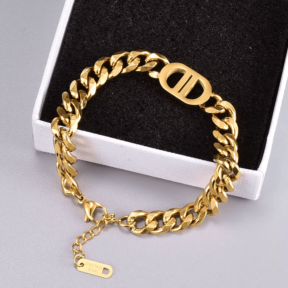 Custom Name Cuban Chain Bracelet - Jewelled Me