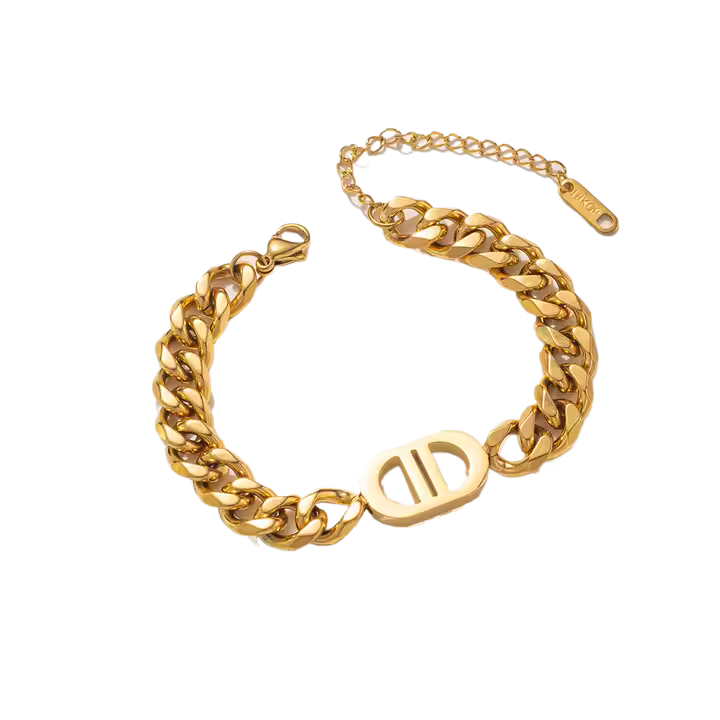 Custom Name Cuban Chain Bracelet - Jewelled Me