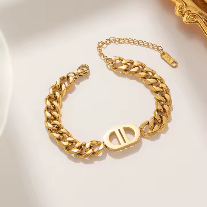 Custom Name Cuban Chain Bracelet - Jewelled Me