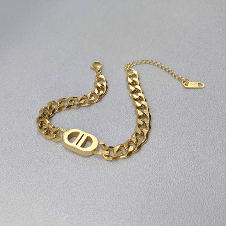 Custom Name Cuban Chain Bracelet - Jewelled Me