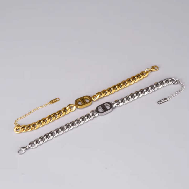 Custom Name Cuban Chain Bracelet - Jewelled Me