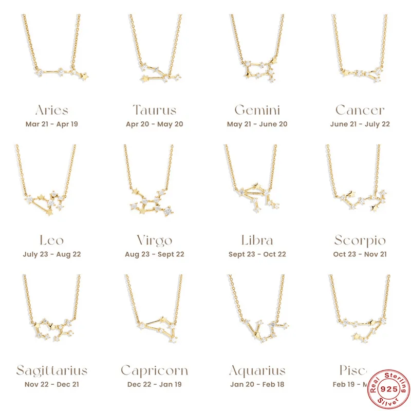 Vermeil Zodiac Constellation Necklace - Jewelled Me