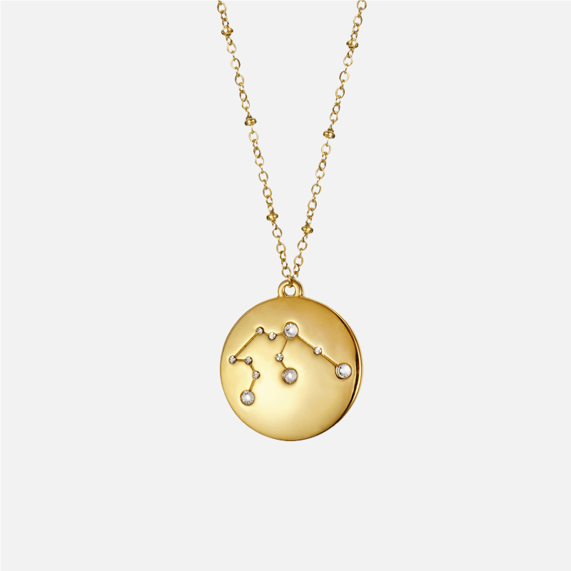 Geometric Disc Star Sign Necklace - Jewelled Me