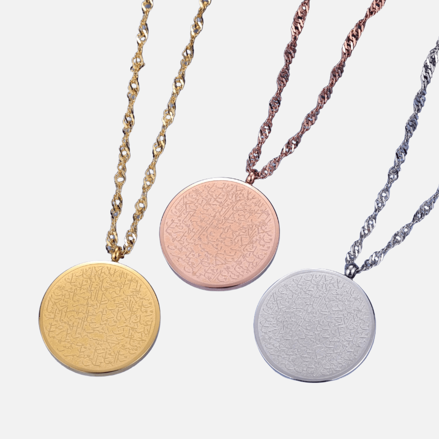 Ayatul Kursi Round Pendant - Jewelled Me