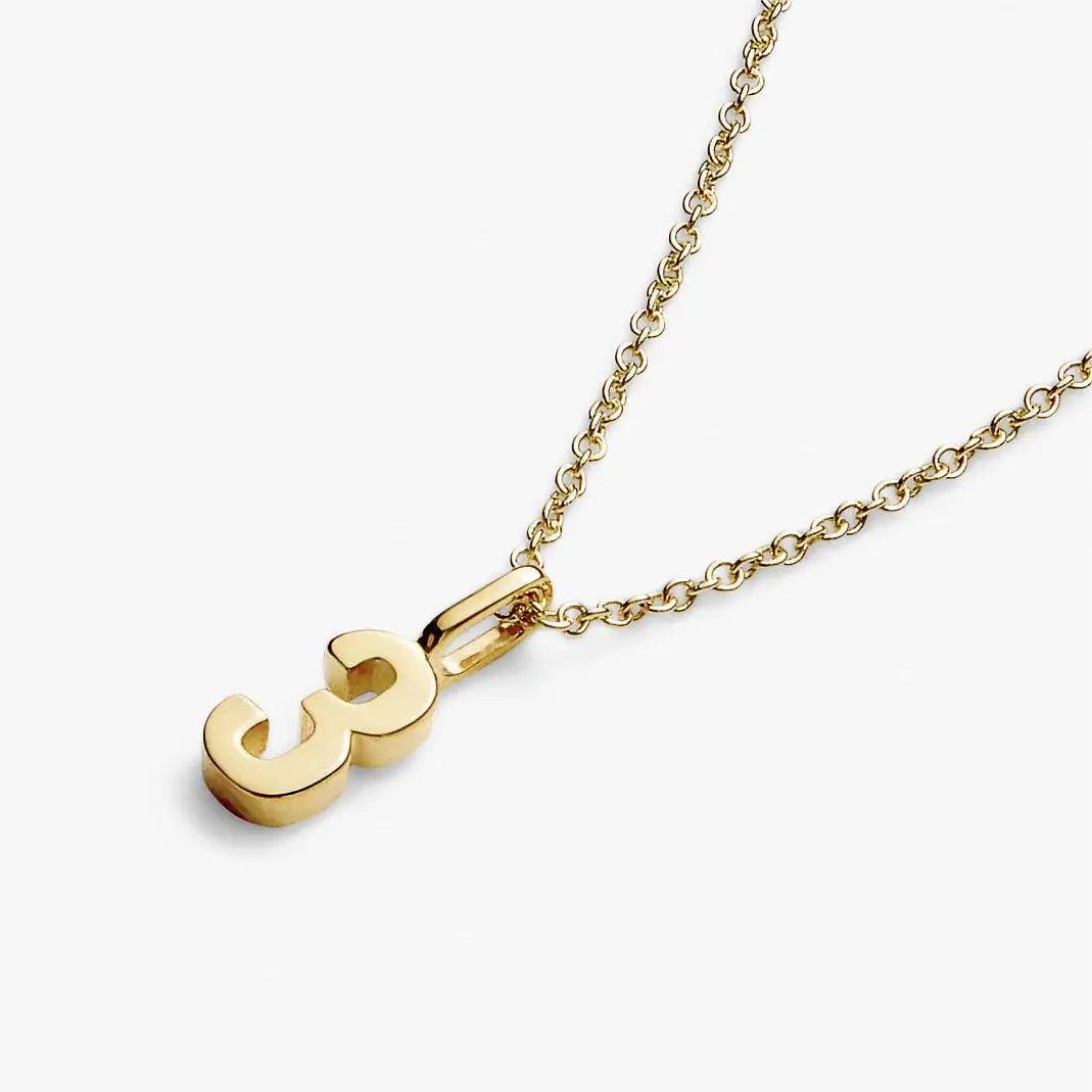 Dainty Number Necklace - Jewelled Me