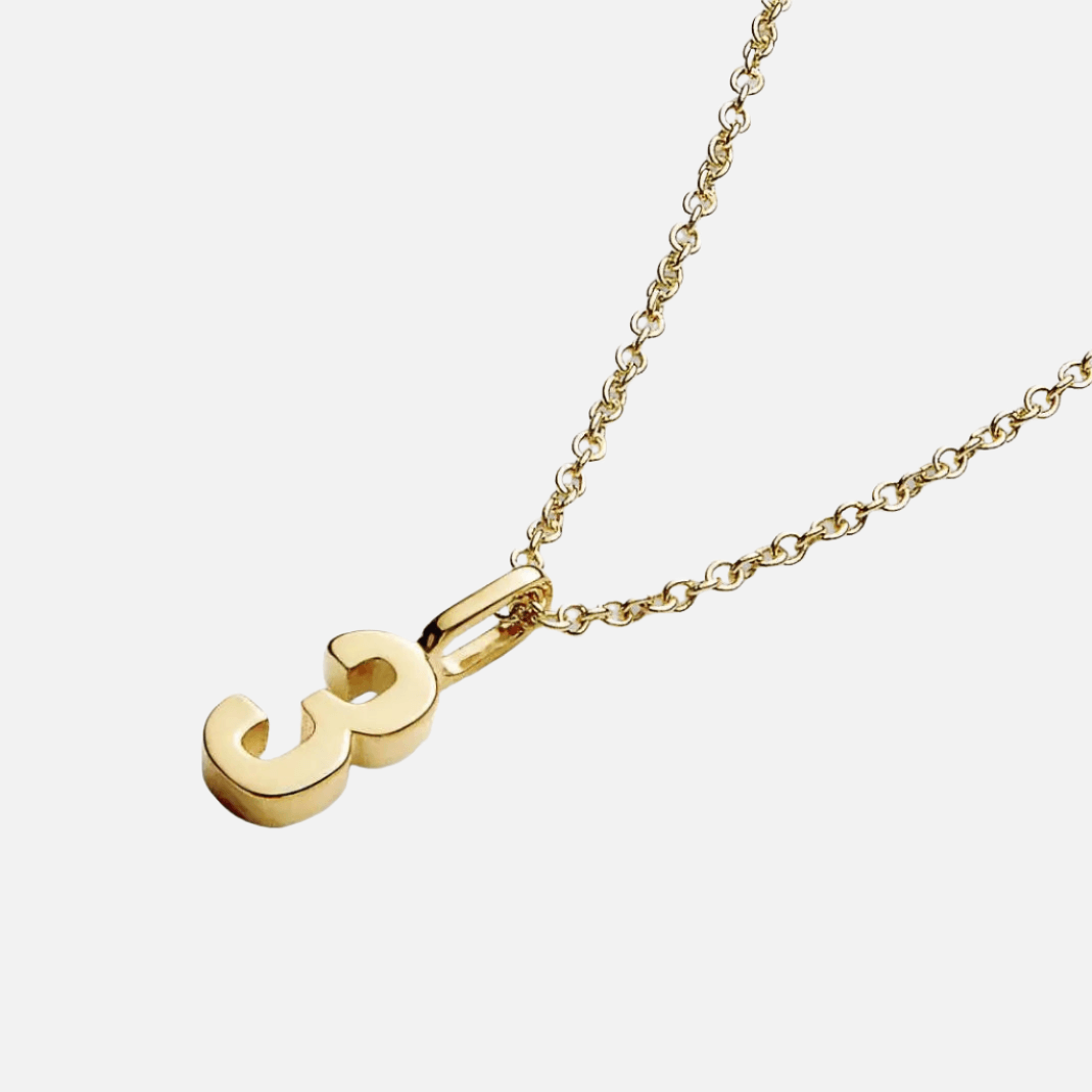 Dainty Number Necklace - Jewelled Me