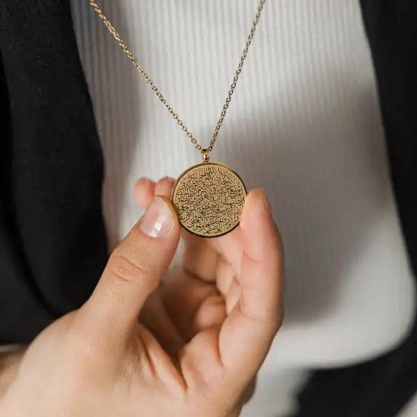 Ayatul Kursi Round Pendant - Jewelled Me
