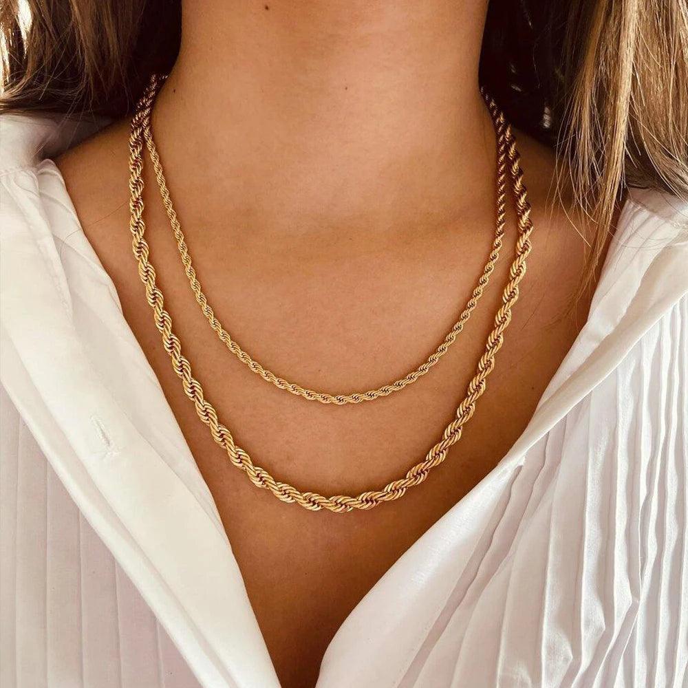 Ornate Rope Chain Necklace (14k Gold-Plated) - Jewelled Me