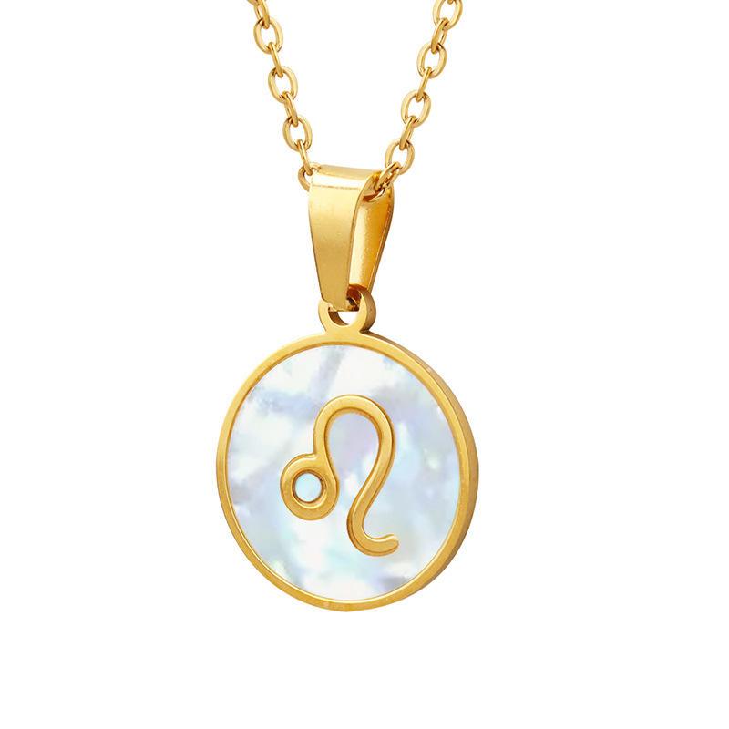 White Shell Zodiac Pendant - Jewelled Me