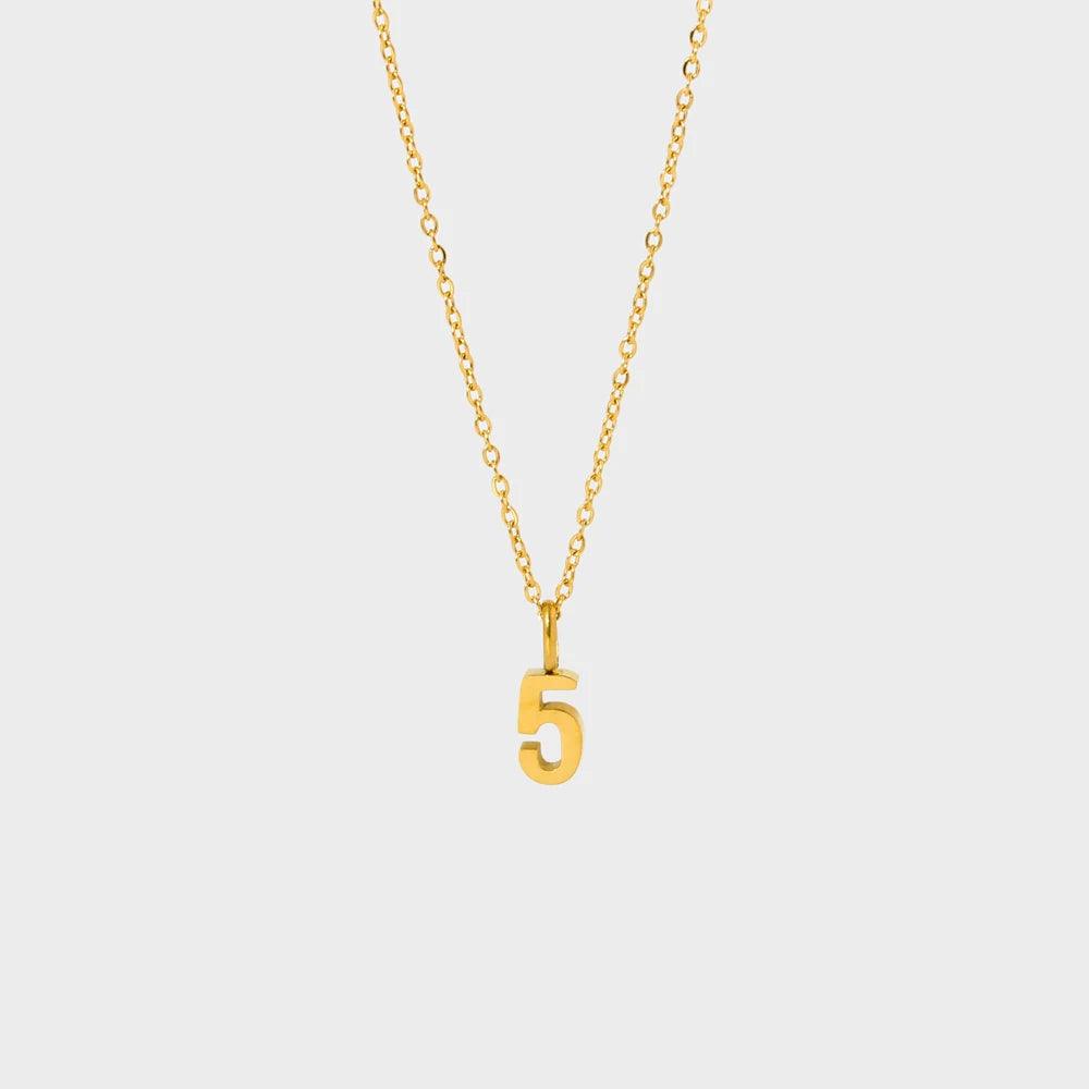 Dainty Number Necklace - Jewelled Me