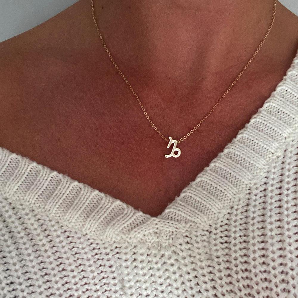 Dainty Zodiac Sign Necklace (14k-Gold Plated) - Jewelled Me