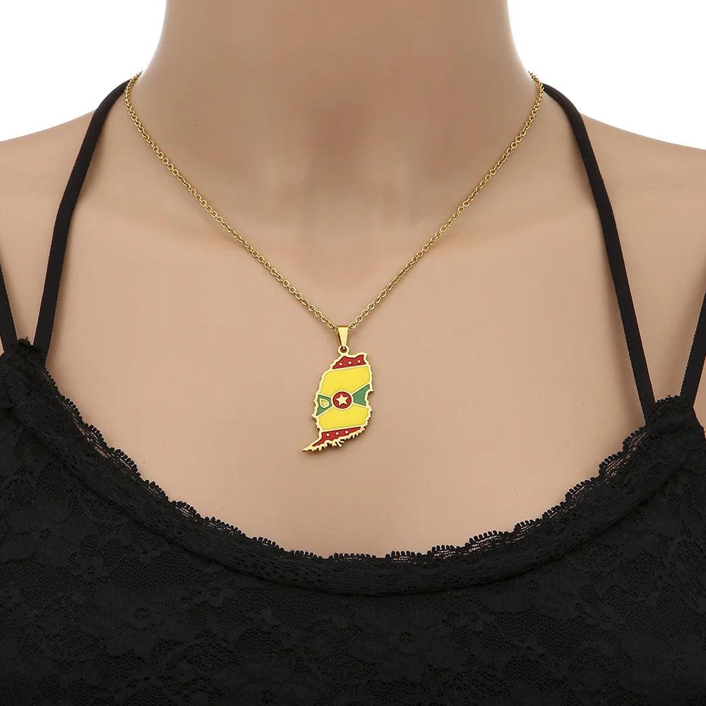 The Americas & Caribbean Country/Flag Necklaces (BACKUP) - Jewelled Me