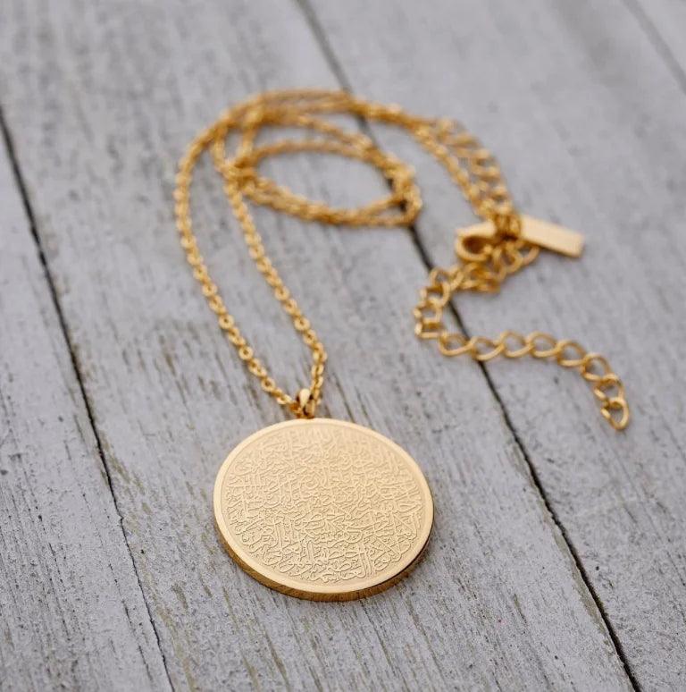 Ayatul Kursi Round Pendant - Jewelled Me