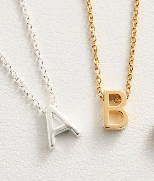 Dainty Initial Necklace (14k Gold-Plated) - Jewelled Me
