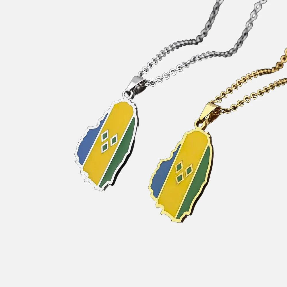 The Americas & Caribbean Country/Flag Necklaces (BACKUP) - Jewelled Me