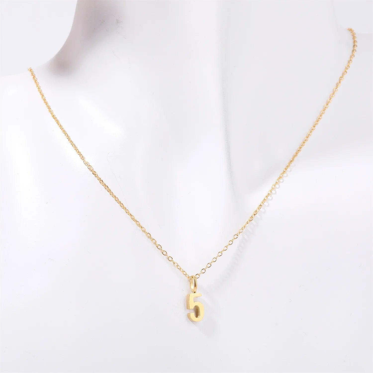 Dainty Number Necklace - Jewelled Me