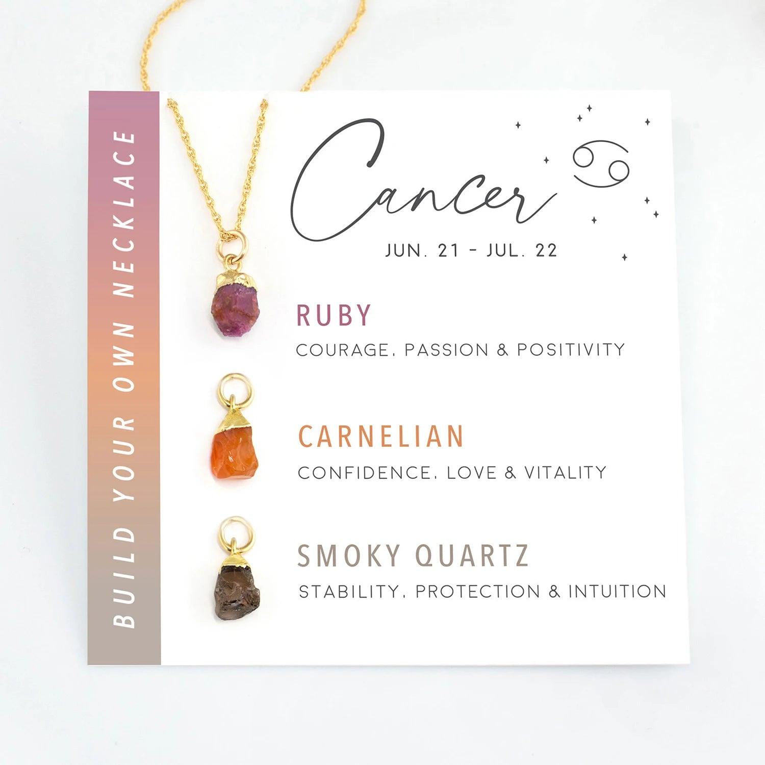 Natural Gemstones Zodiac Necklace - Jewelled Me