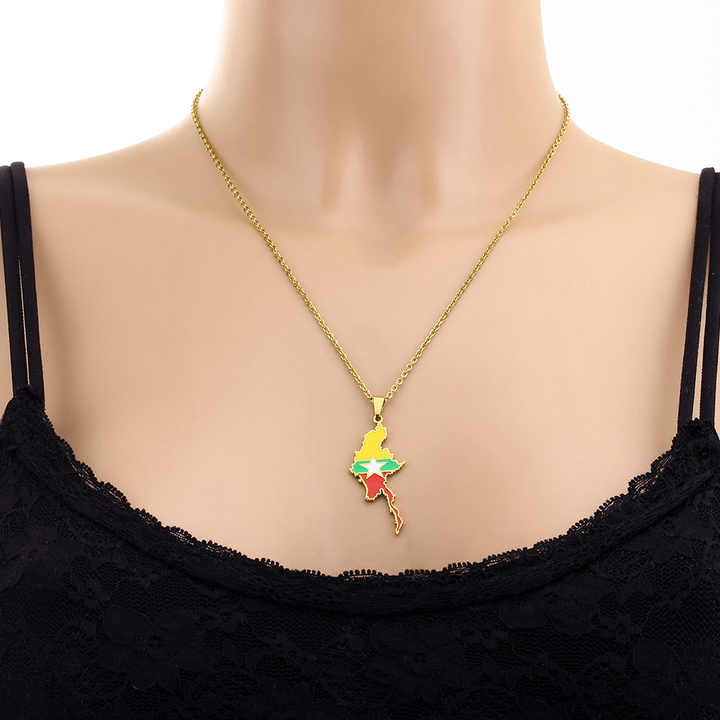 Asian & Oceanian Country/Flag Necklaces - Jewelled Me