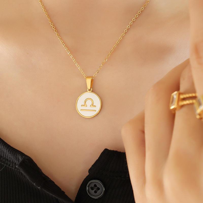 White Shell Zodiac Pendant - Jewelled Me
