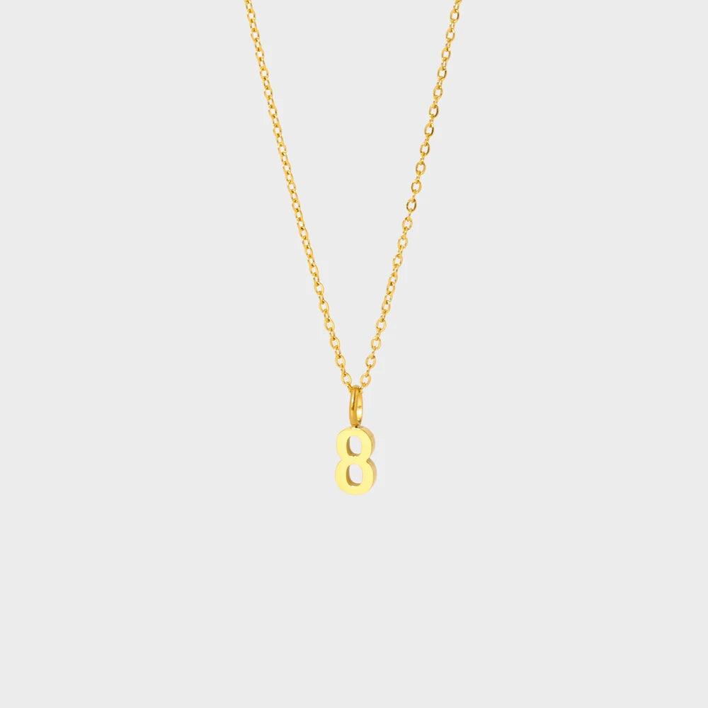 Dainty Number Necklace - Jewelled Me