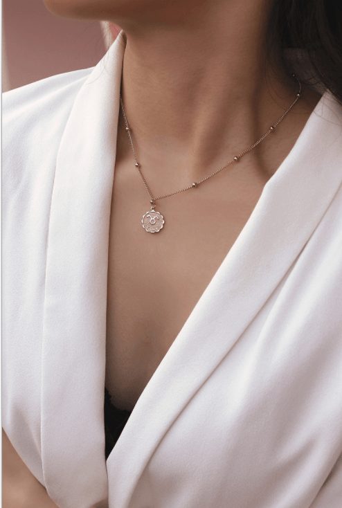 Flower Style Zodiac Necklace - Jewelled Me
