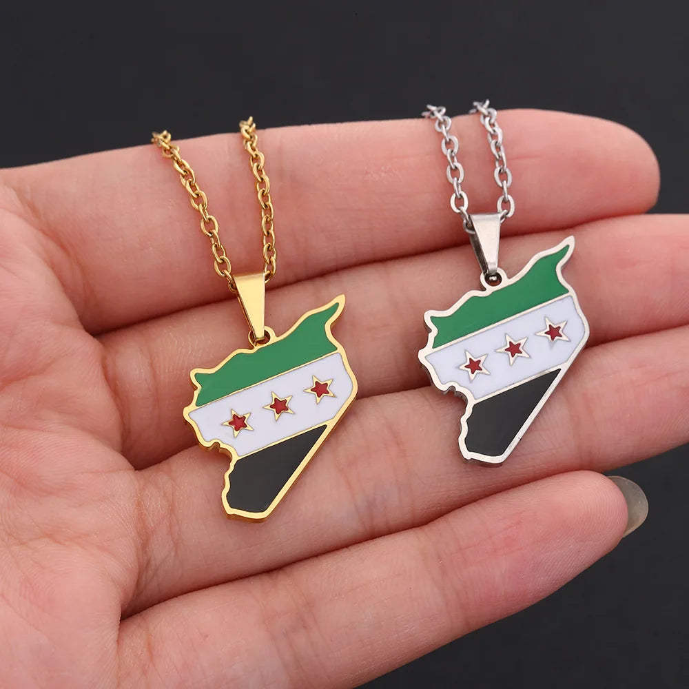 Middle Eastern Country/Flag Necklaces - Jewelled Me