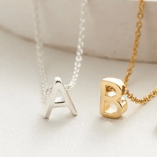 Dainty Initial Necklace (14k Gold-Plated) - Jewelled Me