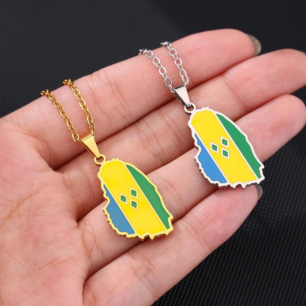 The Americas & Caribbean Country/Flag Necklaces (BACKUP) - Jewelled Me