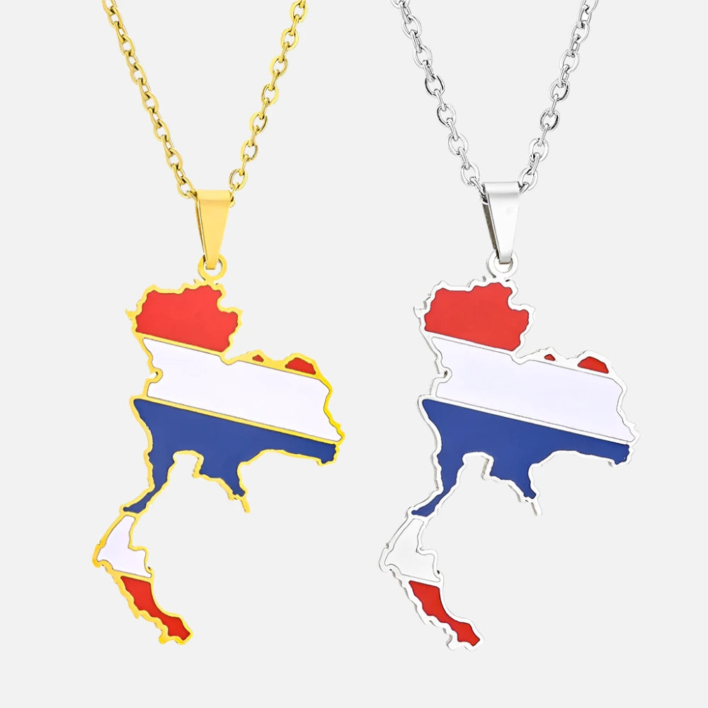 Asian & Oceanian Country/Flag Necklaces - Jewelled Me