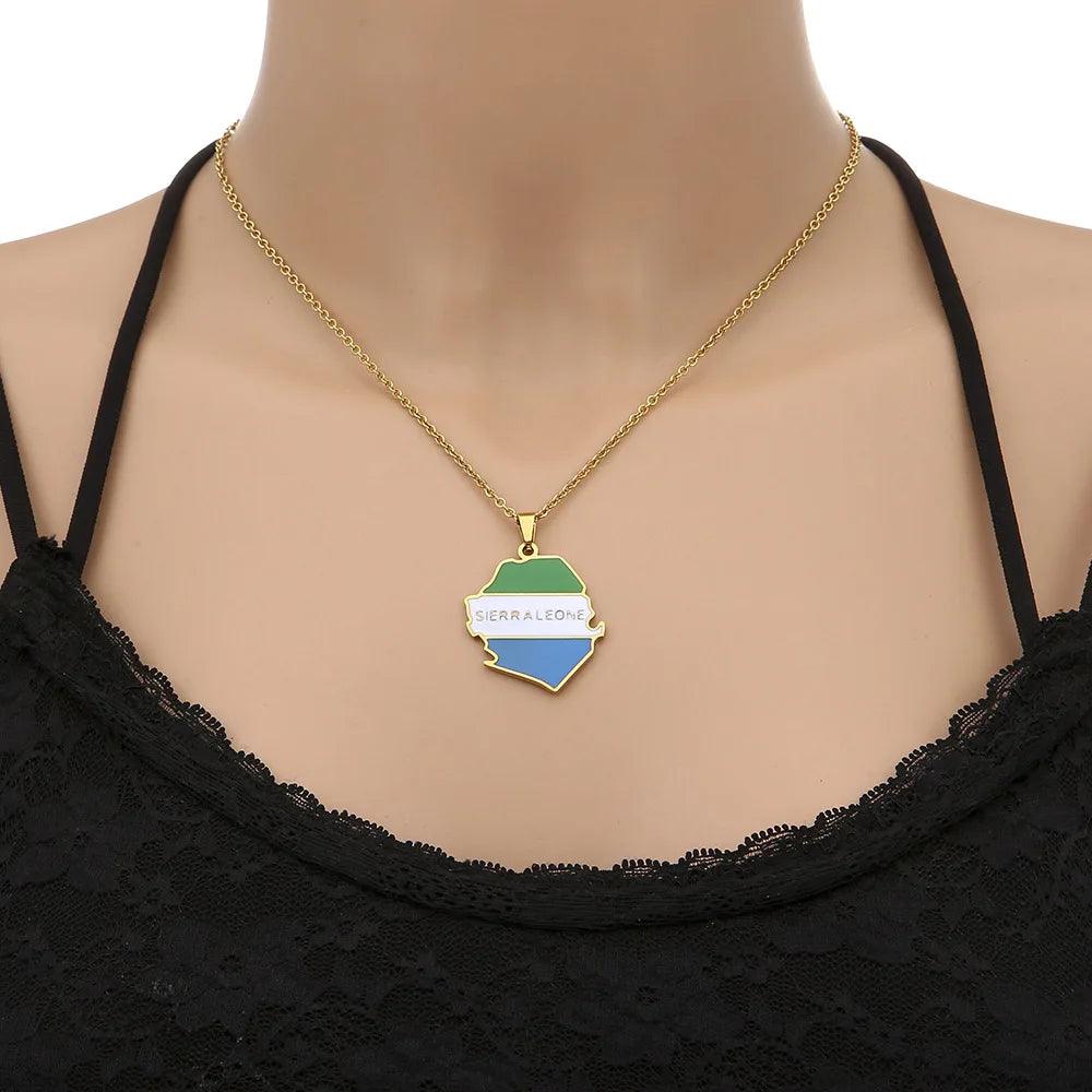 Africa Country/Flag Necklaces - Jewelled Me