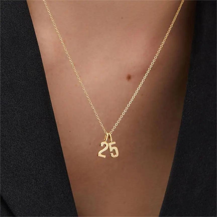 Dainty Number Necklace - Jewelled Me