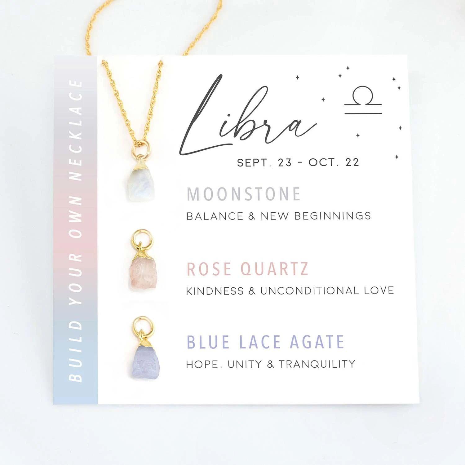 Natural Gemstones Zodiac Necklace - Jewelled Me