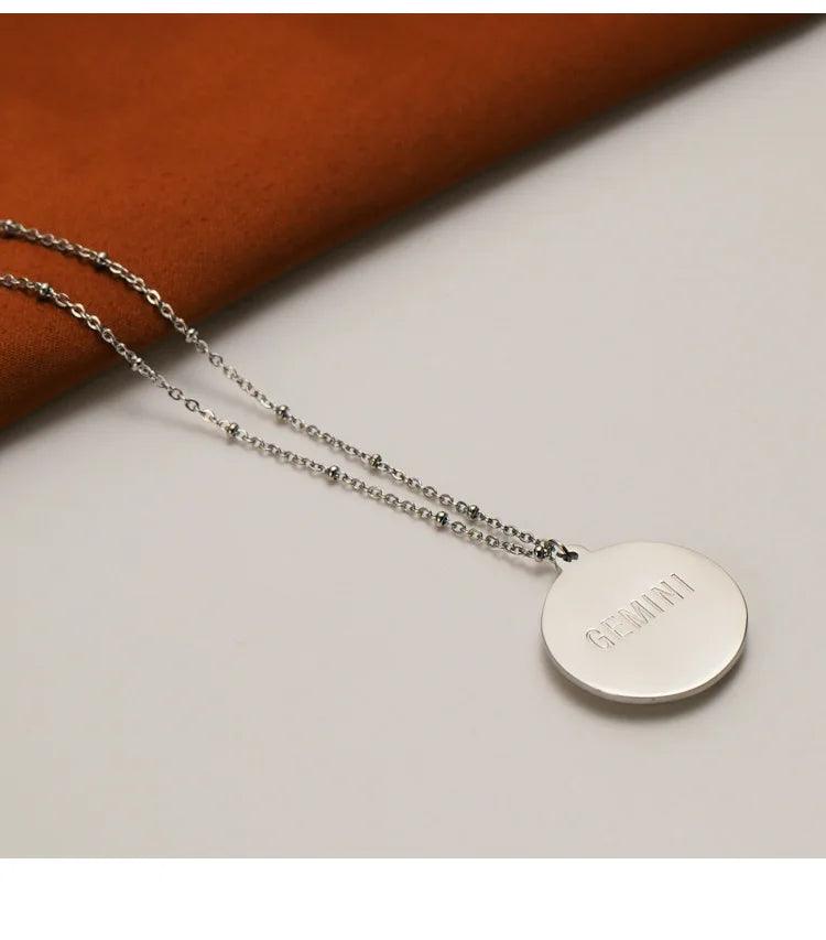 Geometric Disc Star Sign Necklace - Jewelled Me