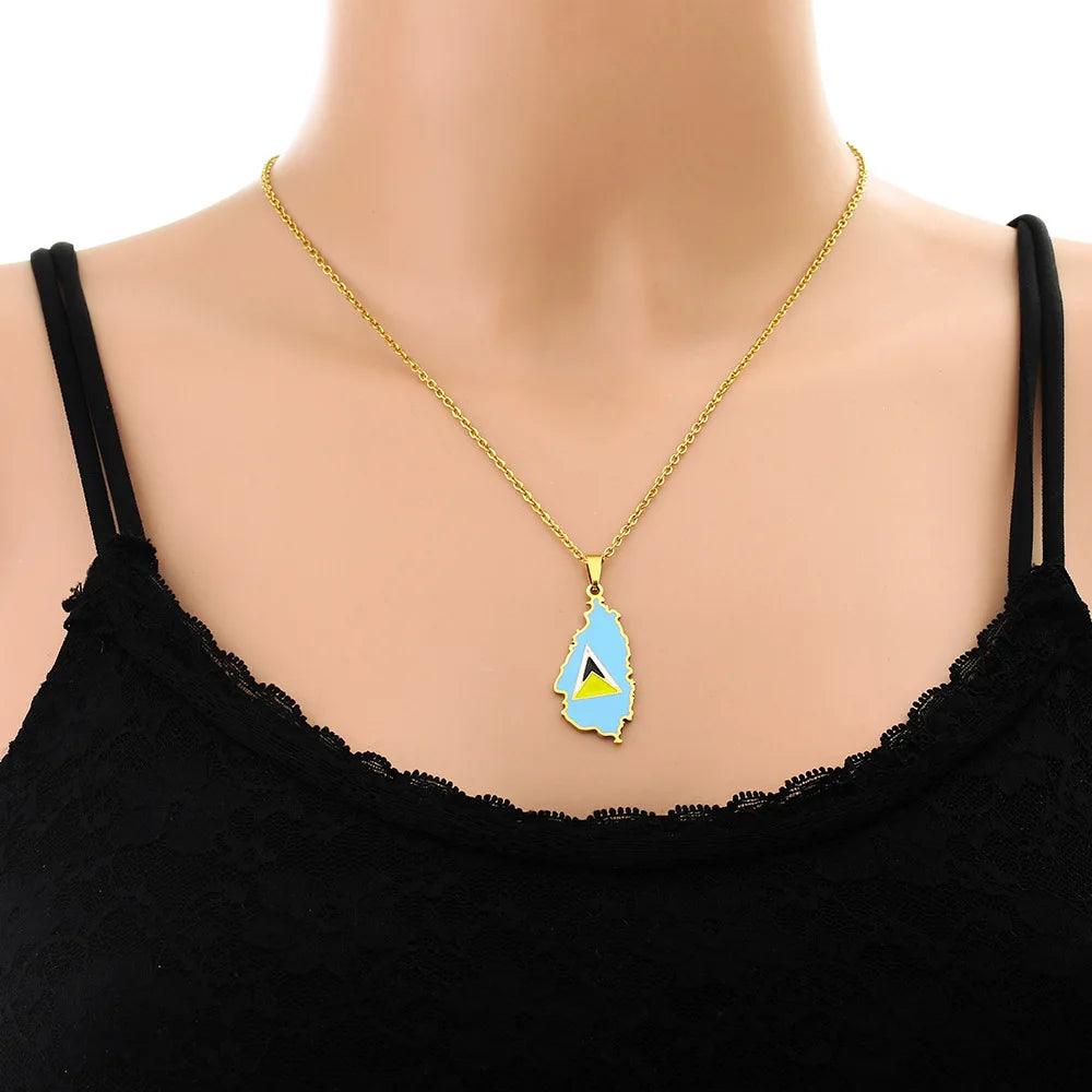 The Americas & Caribbean Country/Flag Necklaces (BACKUP) - Jewelled Me