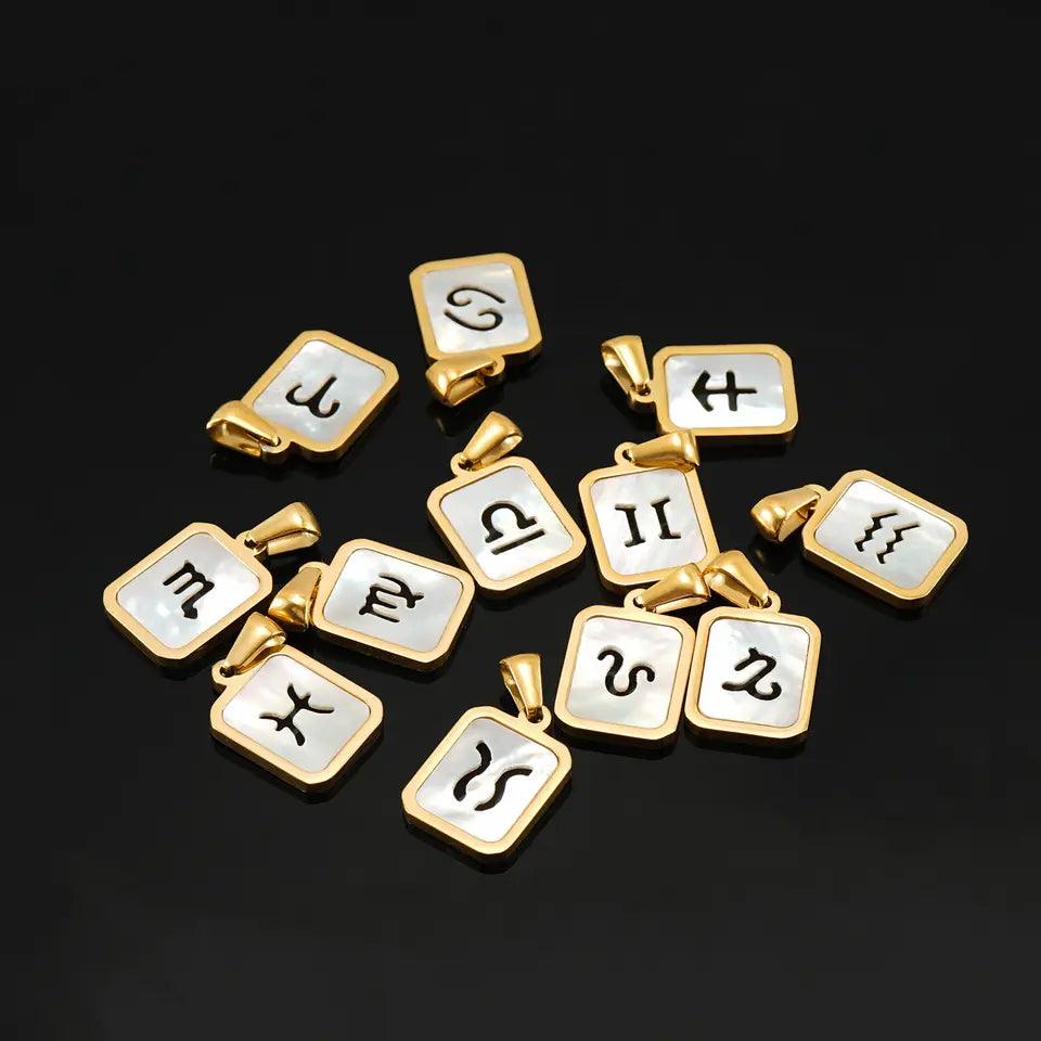 Zodiac Hollowed Shell Necklace - Jewelled Me